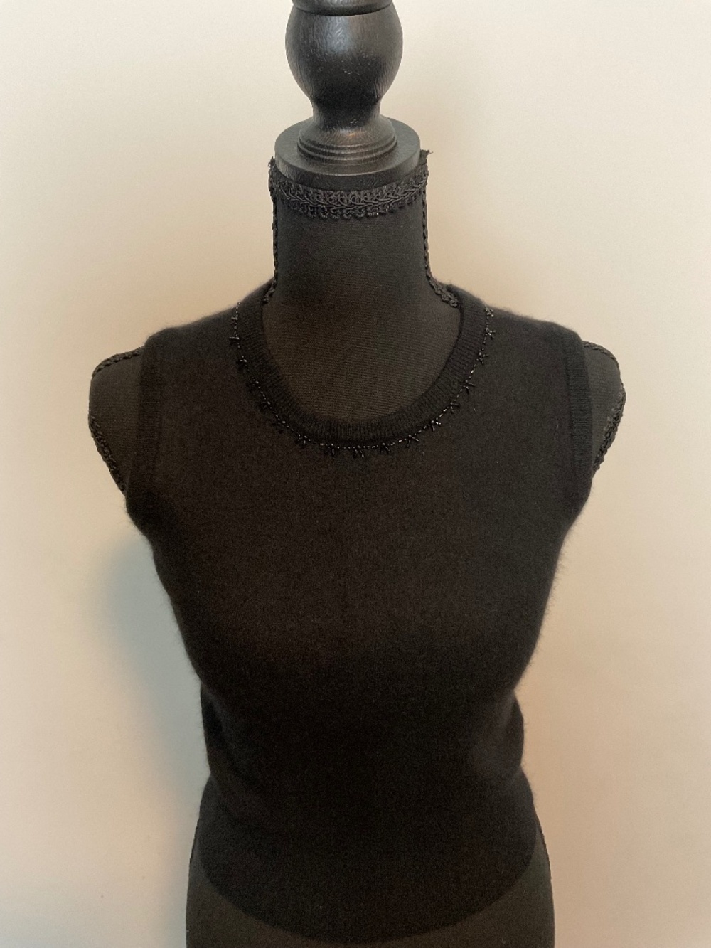 George Designs ME black lambswool vest